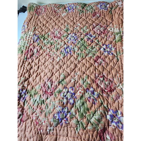 Amity Imports Tan Pink Soft Thick Quilted 2 sided STANDARD Pillow Sham Set of 2 - Picture 4 of 9